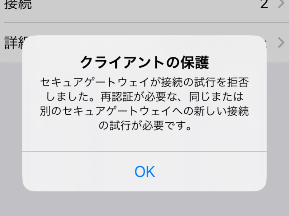 日本滞在時はNative OpenConnectが利用できない
クライアントの保護